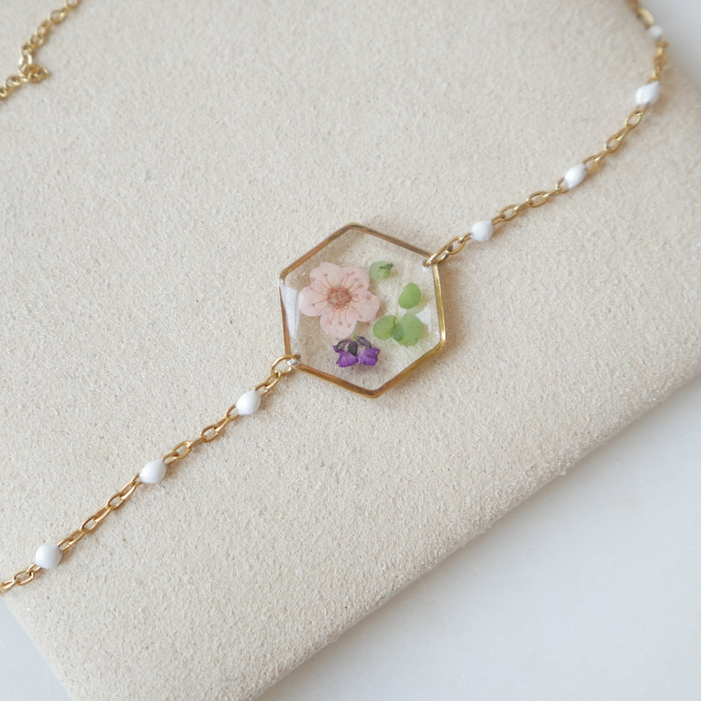Bracelet Chloé rose - (moyen)