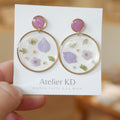 Boucles d'oreilles trio de fleurs - Léa - 35mm