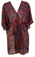 PRG6895 Sheer Avatar Pure Silk Kimono-Sleeved Jacket with Belt