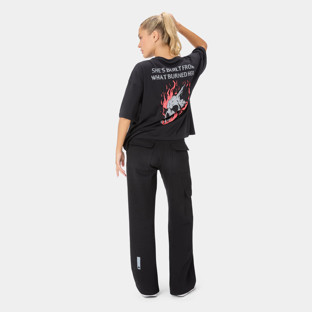 ALPHAFIRE OVERSIZED T-SHIRT — WAR BLACK