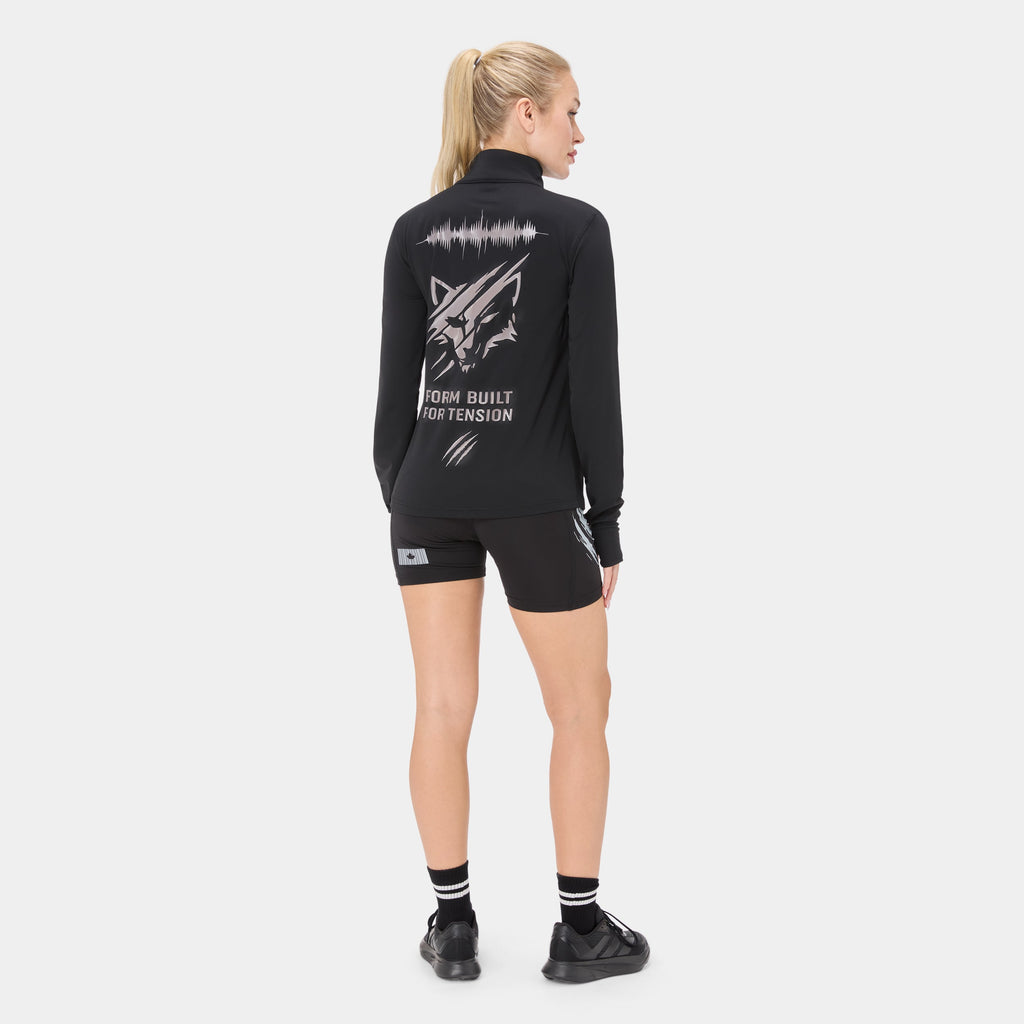 CTRLFORM_01 FULL ZIP TOP — WAR BLACK