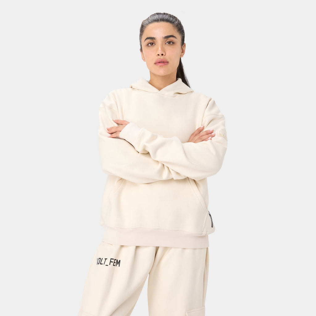 VOLTFEM_77 HOODIE — TACTICAL BEIGE